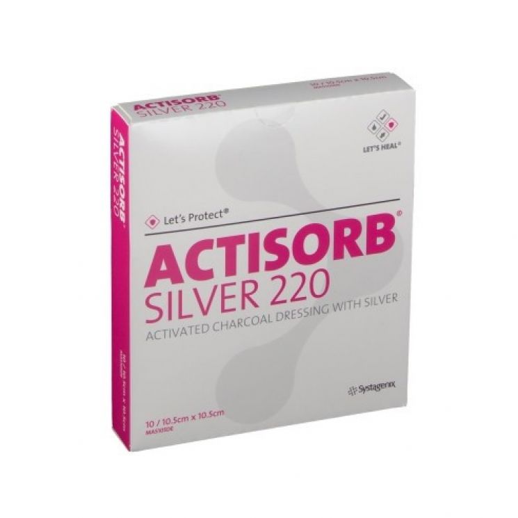 Actisorb Silver 220 10,5cm x 10,5cm 10 Pezzi